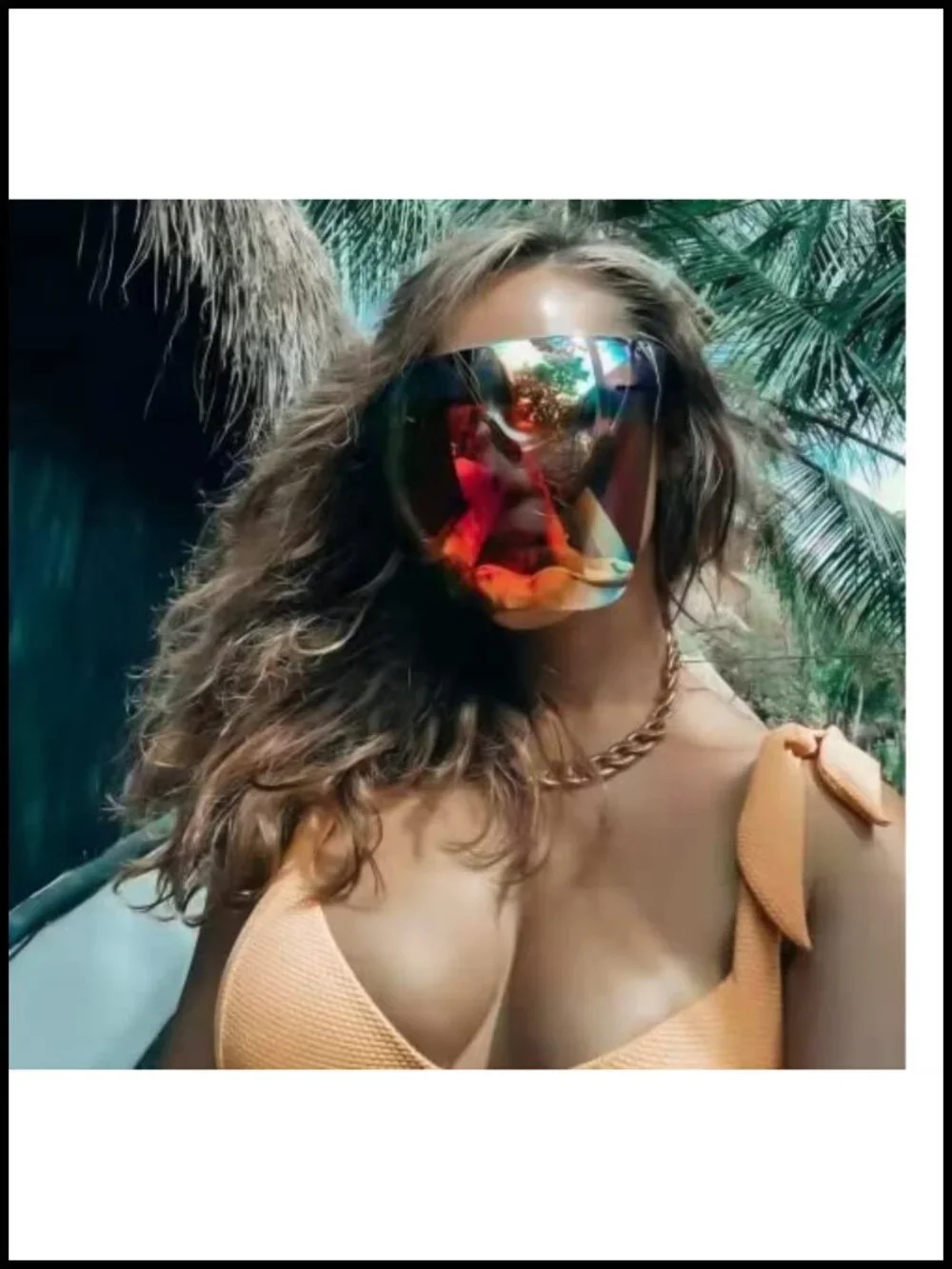 Oversized Full Face Sunglasses UV400 Polarized Face Shield for Outdoor Sports